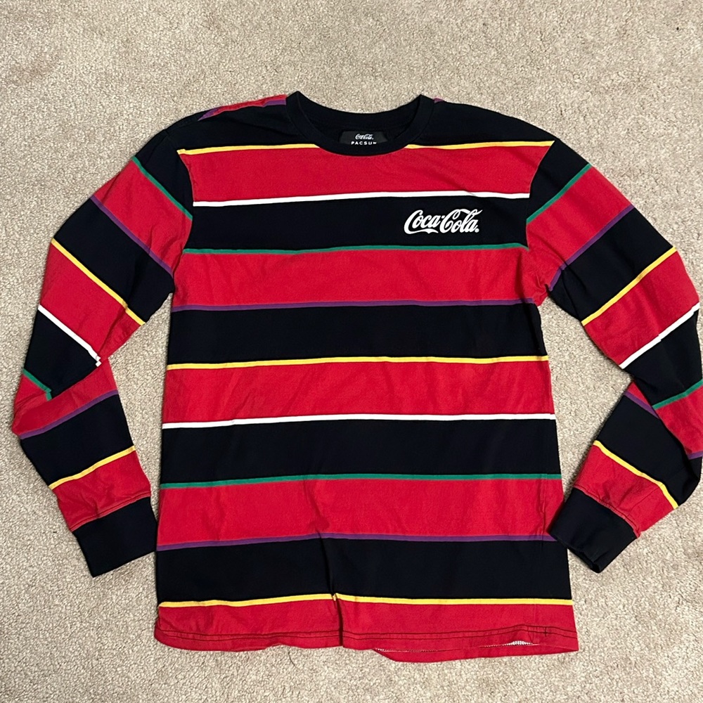 Men’s PacSun Coca-Cola Striped Long-Sleeve